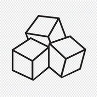 Icono de cubos de azucar vector