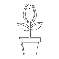 Flower Pot Icon vector