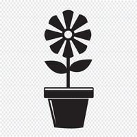 Flower Pot Icon vector