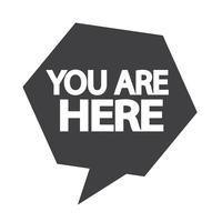 You are here icon vector