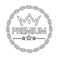 Icono de etiqueta premium vintage vector