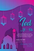 poster modern design eid mubarak template vector