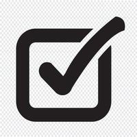 Icono de botón de lista de verificación vector