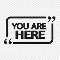 You are here icon vector