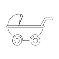 Baby carriages icon vector