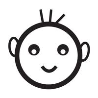 happy kid icon vector