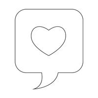 Heart speech bubble icon vector