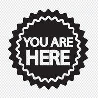 You are here icon vector