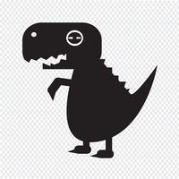 Icono de dinosaurio Tyrannosaurus vector