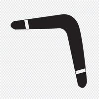 Signo de símbolo de icono de Boomerang vector