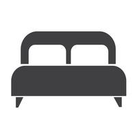 double bed icon vector