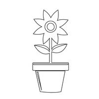 Flower Pot Icon vector