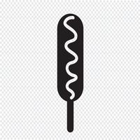 sausage hot dog icon vector