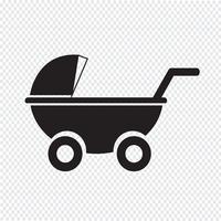 Baby carriages icon vector