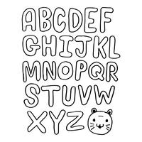 Hand lettering alphabet Royalty Free Vector Image