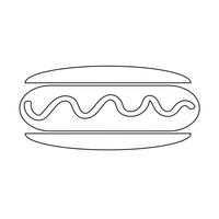 icono de salchicha hot dog vector