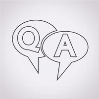 QA symbol ,Question answer icon
