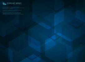 Blue high technology futuristic hexagon pattern background. illustration vector eps10