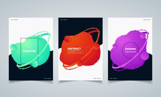 Abstract circle colorful fluid geometric shape banners brochure. illustration vector eps10
