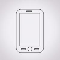 Mobile phone icon vector