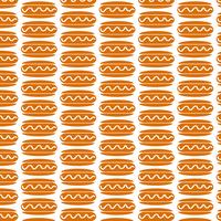 Pattern background sausage hot dog icon vector