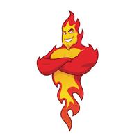 Fire flame character vector