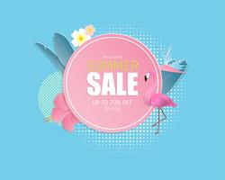 Summer sale banner background in paper cut style. Vector illustration design. poster. flyer. brochure. banner. template. promotion advertising.