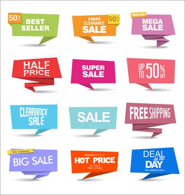 Modern badges stickers and labels collection