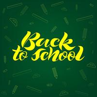 Back to School lettering banner vector