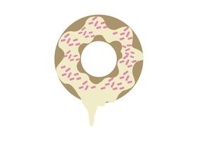Creamed donut vector