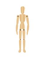 Wooden doll vector