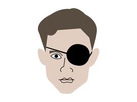 Man with eyepatch vector