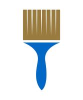 blue paintbrush vector