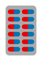 Blister package with pills vector