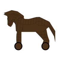 Wooden Trojan horse vector