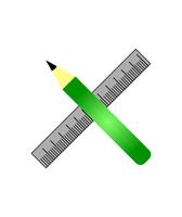 Pen and ruler vector