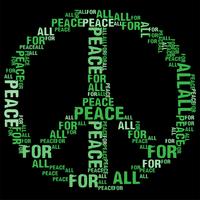 Peace For All Black BG vector