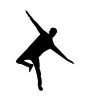 Man doing the flying pose vector