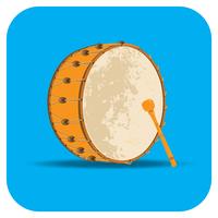 Ramadan drum application icon vector