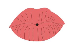 Labios de mujer exuberante vector