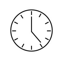 Clock vector on white