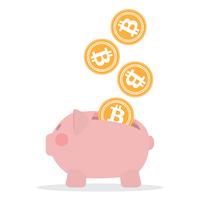 Bitcoin Piggy Bank vector