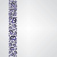 Purple Metallic Bitcoin Strip vector