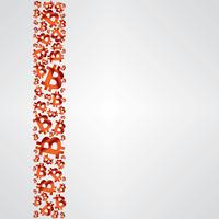 Orange Metallic Bitcoin Strip vector