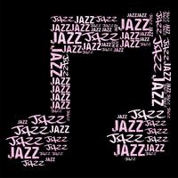 Jazz Music Word Cloud Vector illustration