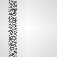 Dark Gray Bitcoin Strip vector