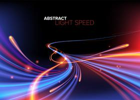 Abstract Light Trail in Vector