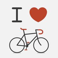Ilustración de vector de bicicleta de amor