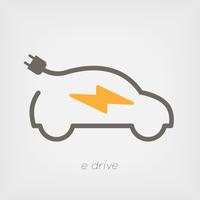 Ilustración de vector de coche eléctrico