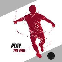 football soccer splash player vector